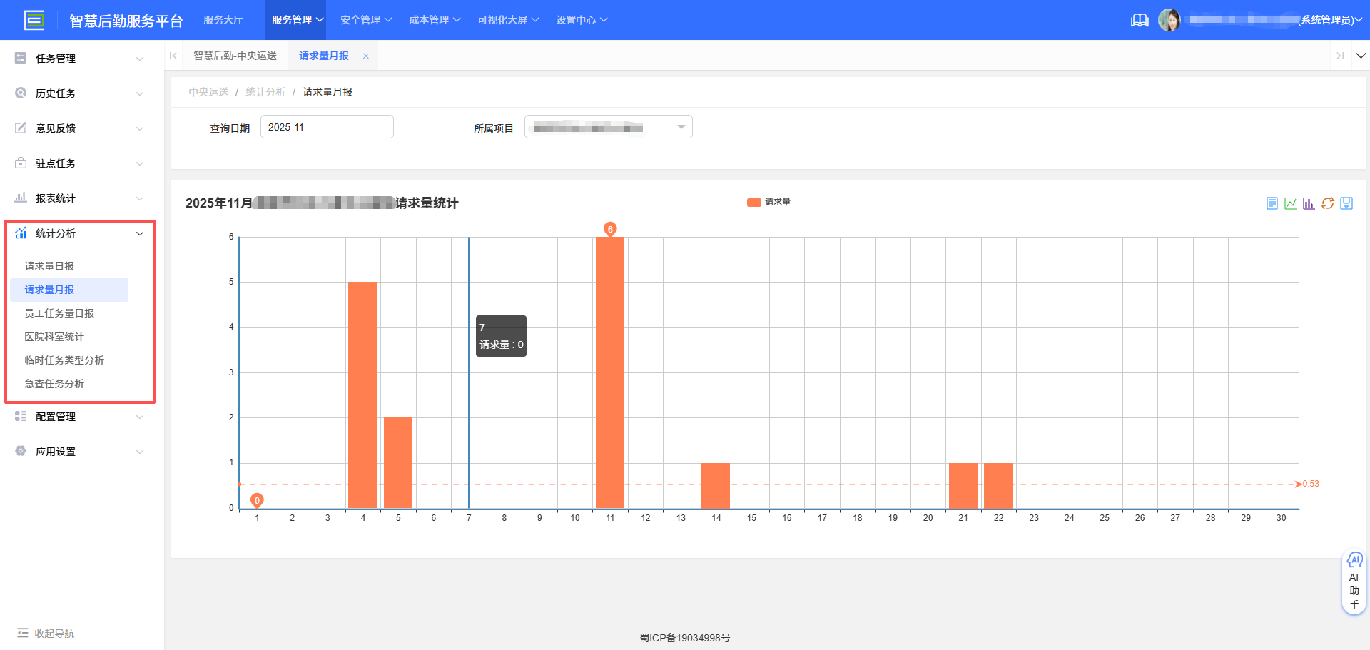 4-7-1：统计分析界面图